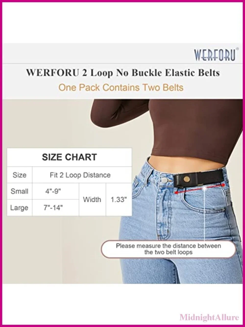 No Buckle Stretch Side Belt Elastic Adjustable Belt for Jeans Pants